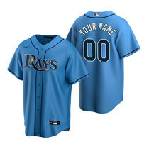 Youth Custom Nike Tampa Bay Rays Light Blue Game Authentic stitched MLB jersey