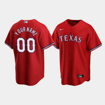 Youth Custom Nike Texas Rangers Red Game Authentic Stitched MLB jersey
