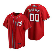 Youth Custom Nike Washington Nationals Red Game Authentic Stitched MLB Jersey