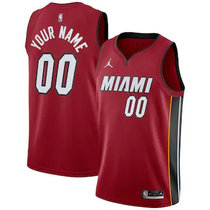 Youth Customized Jordan Miami Heat Red Authentic Stitched NBA jersey.webp