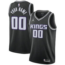 Youth Customized Jordan Sacramento Kings Black Authentic Stitched NBA jersey.webp