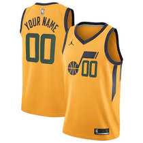 Youth Customized Jordan Utah Jazz Gold Authentic Stitched NBA jersey.webp