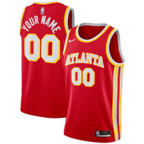 Youth Customized Nike Atlanta Hawks Red Authentic Stitched NBA jersey.jpg