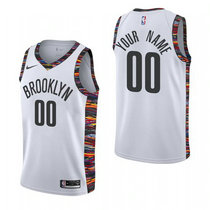 Youth Customized Nike Brooklyn Nets Black 2019-20 City Authentic Stitched NBA jersey