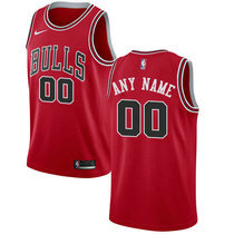 Youth Customized Nike Chicago Bulls Red Authentic Stitched NBA jersey