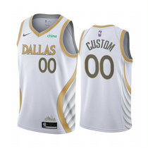 Youth Customized Nike Dallas Mavericks White 2020-21 City Authentic Stitched NBA jersey