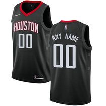 Youth Customized Nike Houston Rockets Black Authentic Stitched NBA jersey
