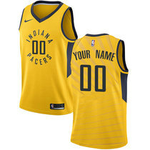 Youth Customized Nike Indiana Pacers Gold Authentic Stitched NBA jersey