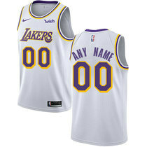 Youth Customized Nike Los Angeles Lakers White Authentic Stitched NBA jersey