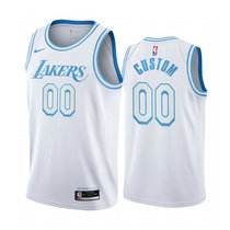 Youth Customized Nike Los Angeles Lakers White2020-21 City Authentic Stitched NBA jersey