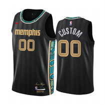 Youth Customized Nike Memphis Grizzlies Black 2020-21 City Authentic Stitched NBA jersey