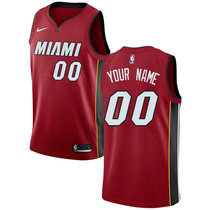 Youth Customized Nike Miami Heat Red Authentic Stitched NBA jersey