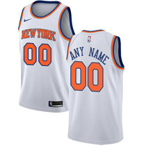Youth Customized Nike New York Knicks White Authentic Stitched NBA jersey