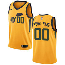 Youth Customized Nike Utah Jazz Gold Authentic Stitched NBA jersey