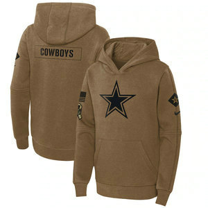 Youth Dallas Cowboys 2023 Camo Salute To Service Pullove Hoodie