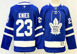 Youth Fanatics Toronto Maple Leafs #23 Matthew Knies Blue Stitched NHL Jersey