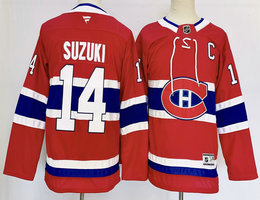 Youth Fever Montreal Canadiens #14 Nick Suzuki Red Authentic Stitched NHL jersey