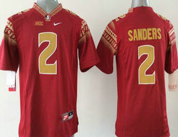 Youth Florida State Seminoles #2 Deion Sanders Red College Stitched NCAA Jerseys