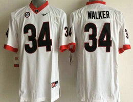 Youth Georgia Bulldogs #34 Herschel Walker White Authentic Stitched NCAA Jersey