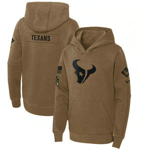 Youth Houston Texans 2023 Camo Salute To Service Pullove Hoodie
