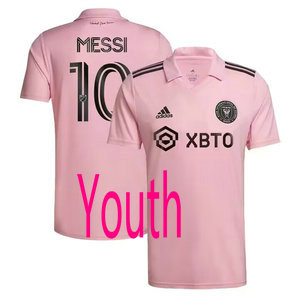 Youth Inter Miami CF #10 Lionel Messi Pink Soccer Jersey