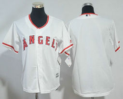 Youth Los Angeles Angels of Anaheim Blank White Authentic stitched MLB jersey
