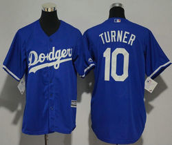 Youth Los Angeles Dodgers #10 Justin Turner Blue New Majestic Authentic Stitched MLB Jersey