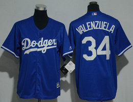 Youth Los Angeles Dodgers #34 Fernando Valenzuela Royal Blue Authentic Stitched MLB Jersey