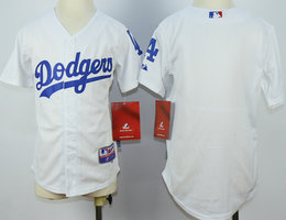Youth Los Angeles Dodgers Blank White Authentic Stitched MLB Jersey