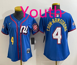 Youth National League #4 Pete Crow-Armstrong Blue 2025 All-Star Jersey