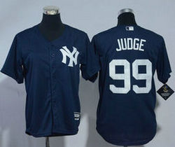 Youth New York Yankees #99 Aaron Judge Blue Authentic Stitched MLB jersey
