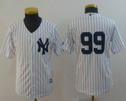 Youth New York Yankees #99 Aaron Judge White No Name Authentic Stitched MLB jersey