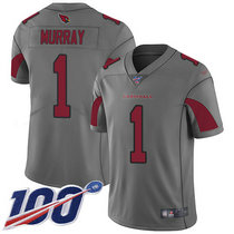 Youth Nike Arizona Cardinals #1 Kyler Murray 100th Season Grey Inverted Legend Vapor Untouchable Authentic Stitched NFL jersey