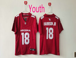 Youth Nike Arizona Cardinals #18 Marvin Harrison Jr Red 2023 F.U.S.E. Football Stitched Jersey