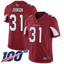 Youth Nike Arizona Cardinals #31 David Johnson 100th Season Red Vapor Untouchable Limited Authentic Stitched NFL Jersey