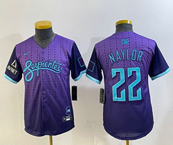 Youth Nike Arizona Diamondbacks #22 Josh Naylor Purple 2025 Joint MLB Jersey