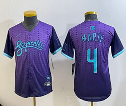 Youth Nike Arizona Diamondbacks #4 Ketel Marte Purple 2025 City MLB Jersey
