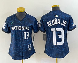 Youth Nike Atlanta Braves #13 Ronald Acuna Jr. Royal 2023 All-Star Stitched Baseball Jersey