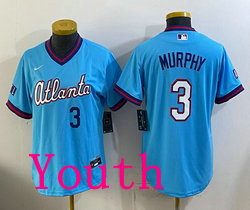 Youth Nike Atlanta Braves #3 Dale Murphy Powder Blue 2026 City Stadium Jersey