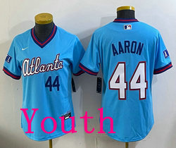 Youth Nike Atlanta Braves #44 Hank Aaron Powder Blue 2026 City Stadium Jersey