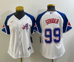 Youth Nike Atlanta Braves #99 Spencer Strider white 2023 City Authentic Stitched MLB Jerseys