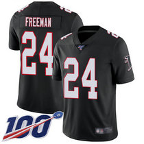 Youth Nike Atlanta Falcons #24 Devonta Freeman 100th Season Black Vapor Untouchable Authentic Stitched NFL Jerseys