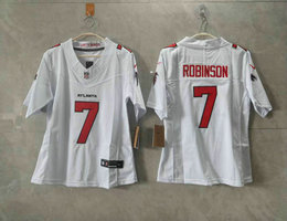 Youth Nike Atlanta Falcons #7 Bijan Robinson White 2026 Stitched Football Jersey