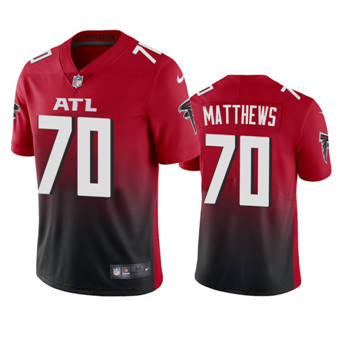 Youth Nike Atlanta Falcons #70 Jake Matthews Red Game Authentic Stitched NFL Jersey