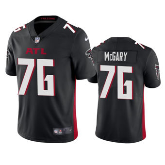 Youth Nike Atlanta Falcons #76 Kaleb McGary Black Game Authentic Stitched NFL Jersey