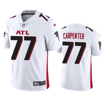 Youth Nike Atlanta Falcons #77 James Carpenter White Game Authentic Stitched NFL Jersey