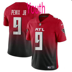 Youth Nike Atlanta Falcons #9 Michael Penix Jr Red 2024 Draft Vapor Untouchable Stitched Football Jersey