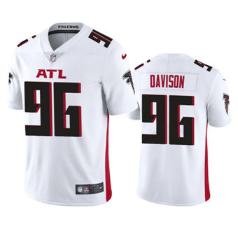 Youth Nike Atlanta Falcons #96 Tyeler Davison White Game Authentic Stitched NFL Jersey