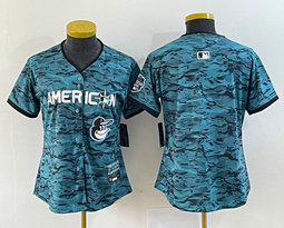 Youth Nike Baltimore Orioles Blank Teal 2023 All-Star Logo in front Stitched Baseball Jersey