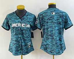 Youth Nike Blank Teal 2023 All-Star Logo in front Stitched Baseball Jersey
